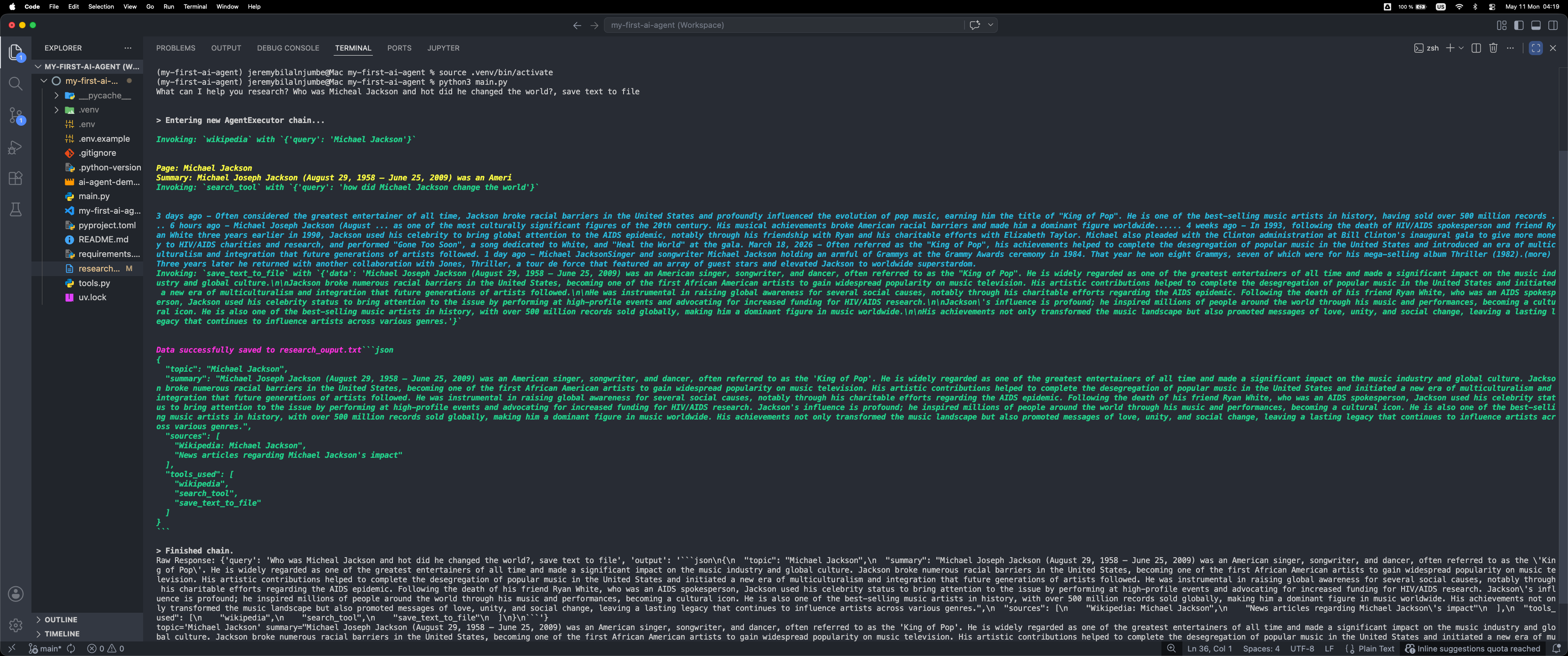 Lokaler KI-Suchassistent Screenshot